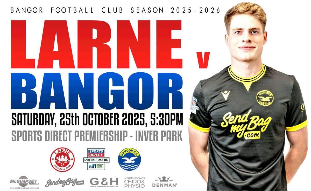 🔜 Spend your Saturday night supporting the Seasiders in Larne. 

🎟️ Match tickets - app.fanbaseclub.com/Fan/Tickets/Se…

🟡🔵