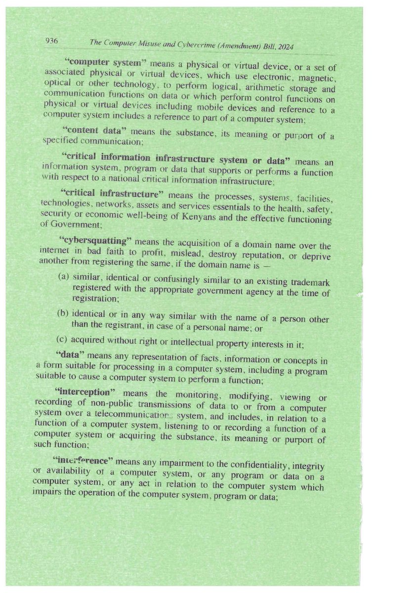 ray_omollo's tweet image. Much of what is currently circulating online about The Computer Misuse and Cybercrimes (Amendment) Act, 2024 is misleading or entirely inaccurate.

Rather than depending on media summaries or social media commentaries, citizens are encouraged to read the adopted Bill to…
