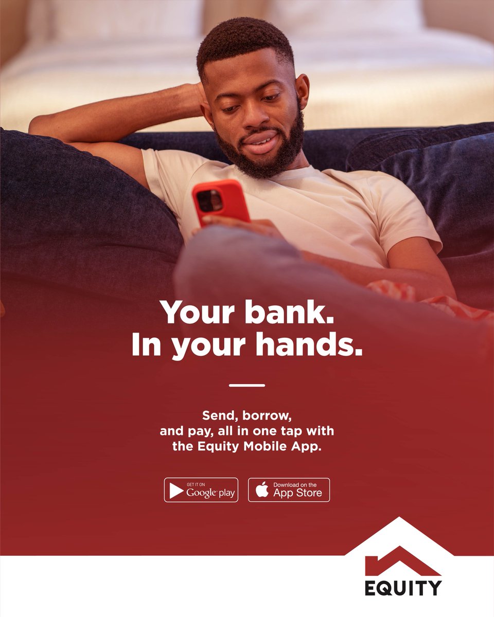 No queues. No limits. No stress.
Just a smarter way to move your money.

#EquityMobileApp #EquityBankRwanda