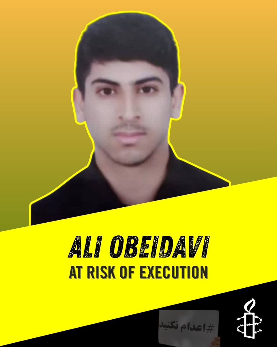 Scores of people in Iran, including Ali Obeidavi, are at risk of execution after grossly unfair trials &amp; convictions on politically-motivated charges by Revolutionary Courts. Iran's authorities must halt all executions now! #نه_به_اعدام amnesty.org/en/documents/m…