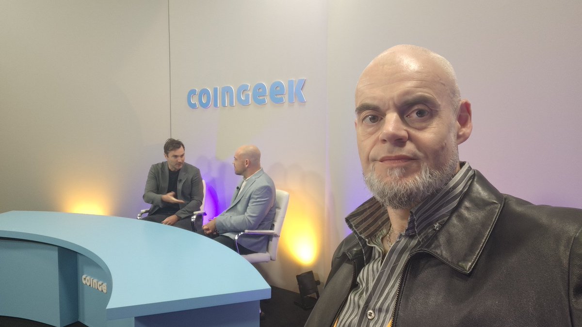 Jon Southurst 🚂 @1259 (@bitcoinsvtrain) on Twitter photo And we are off and running! 
Eavesdropping on the first interviews for some talking points😀
@realcoingeek #CoinGeekatLDNblockchain #CoinGeekinLondon #CoinGeekatLDNblockchain25 And we are off and running! 
Eavesdropping on the first interviews for some talking points😀
@realcoingeek #CoinGeekatLDNblockchain #CoinGeekinLondon #CoinGeekatLDNblockchain25