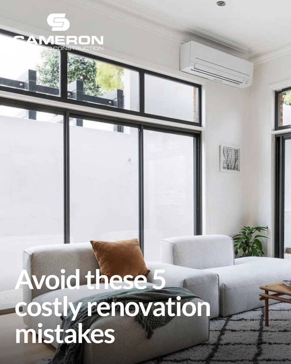 CameronConstruc's tweet image. Top 5 renovation mistakes: 1. Poor planning 2. Missing permits 3. Ignoring structure 4. Low-quality materials 5. Bad builder communication. Protect your investment with proper planning. #follow4follow #giveaway #cheapbuilders