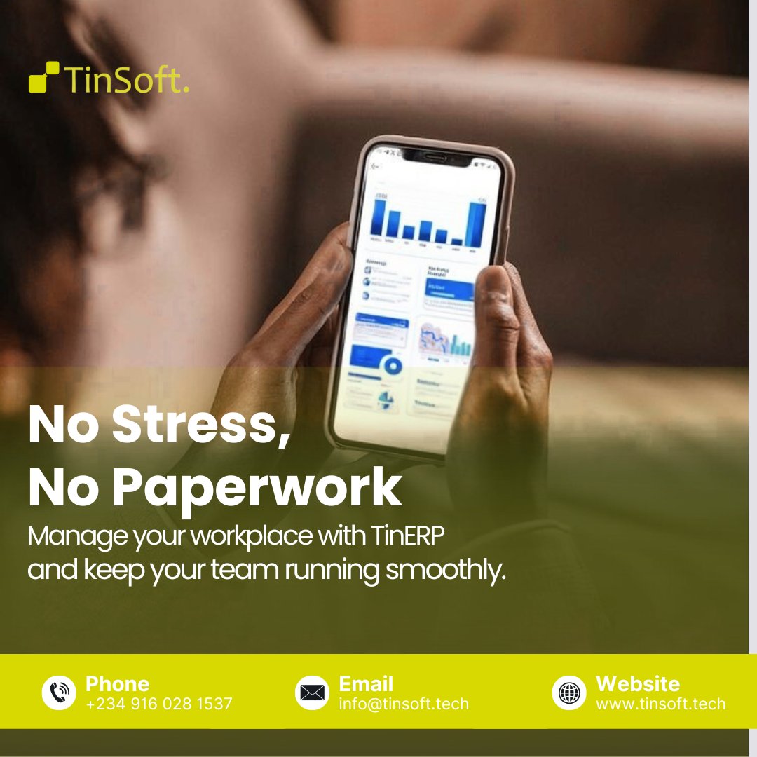 Tinsoft_Tech's tweet image. No stress. No paperwork.
Manage your workplace seamlessly with #TinERP, your all-in-one solution for efficient, automated operations.

Keep your team running smoothly this year 💼✨

#TinSoft #WorkplaceAutomation #SmartBusiness