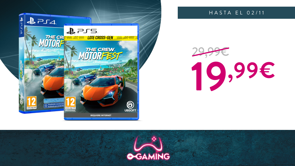 CarrefourGaming's tweet image. ¡#TheCrew Motor Fest por 19,99€ hasta el 02/11!
short.do/rziX93