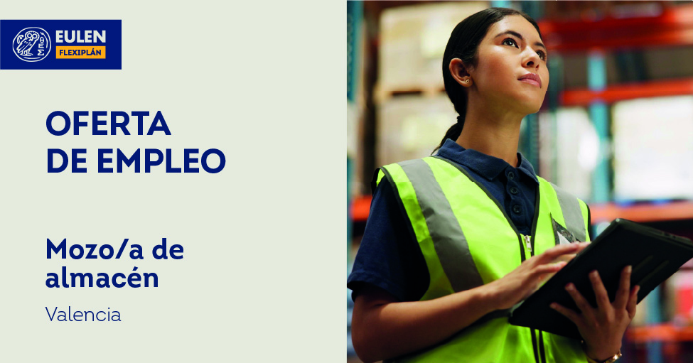 #OfertasEULENFlexiplán 📣 Estamos buscando un/a MOZO/A DE ALMACÉN para incorporarse a una importante empresa de servicios de distribución ubicada en #Algemesí (#Valencia).👇🏽
¡Inscríbete!  acortar.link/FtGFgW