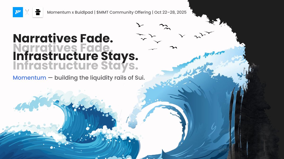 Arcskyyy's tweet photo. Every market cycle births new narratives.
Memecoins, yield trends, modular hype, they come fast, peak, and fade.
But beneath the noise, the real builders are focused on one thing: infrastructure.

@MMTFinance belongs to that category. It isn’t chasing short-term attention, it’s quietly building the liquidity rails that allow the Sui ecosystem to function.

Liquidity is not a narrative. It’s the foundation that makes every transaction, swap, and yield strategy possible.
Without it, DeFi cannot breathe.

Momentum’s design, its CLMM architecture, integration with xSUI staking, vaults, and composable yield strategies, makes it less of a “project” and more of a core liquidity layer for on-chain finance.
The market will always move between narratives, but infrastructure stays.
That’s why Momentum matters. It’s not just participating in the Sui ecosystem, it’s powering it.

The focus isn’t on hype. It’s on performance, composability, and sustainability.
And now, through @buidlpad, that foundation is opening to the community.