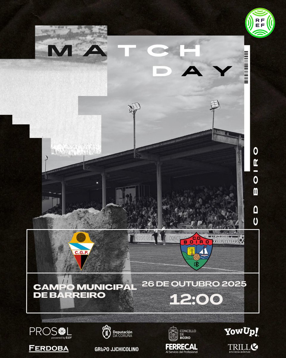 C.D. Boiro (@cdboiro) on Twitter photo ⚽ XORNADA 8 ⚽
🗓 Domingo 26 de outubro
📍 Campo Municipal de Barreiro
⚽ Gran Peña - CD Boiro
⏰ 12:30
#CDBoiro #éunsentimento🤍 ⚽ XORNADA 8 ⚽
🗓 Domingo 26 de outubro
📍 Campo Municipal de Barreiro
⚽ Gran Peña - CD Boiro
⏰ 12:30
#CDBoiro #éunsentimento🤍