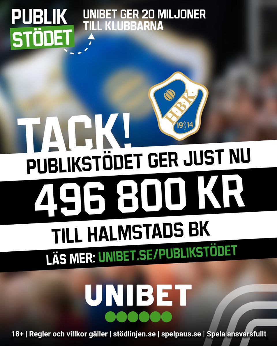 Bara några få omgångar kvar nu. Kan vi klättra högre i publikstödets tabell?   @unibetsverige fördelar årligen 20 000 000 kr mellan lagen i Allsvenskan och Superettan baserat på publikstatistik. #publistödet #unibetsverige
