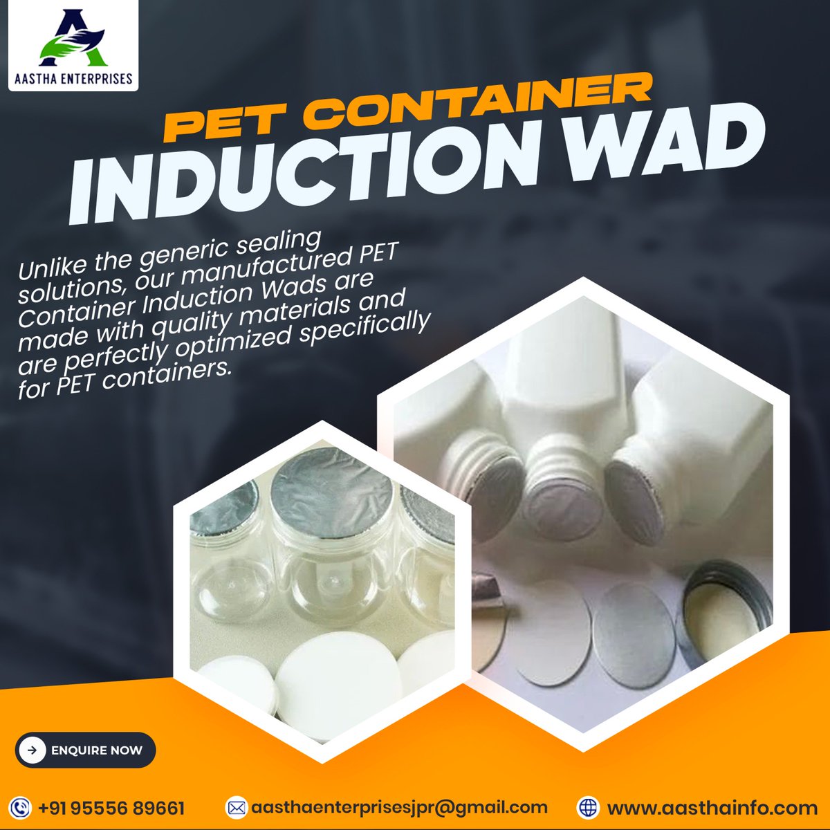 Aasthainfo's tweet image. 💡 Seal with Confidence, Secure with Quality!
Our PET Container Induction Wads! 🔒✨

📞 +91 95556 89661
🌐 aasthainfo.com

#AasthaEnterprises #InductionWad #PETContainers #PackagingSolutions #SealTheDeal #QualityPackaging #SecureSeal #IndustrialSupplies #TrustedQuality