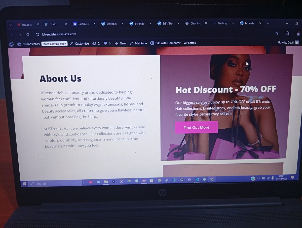 Odunolami_1's tweet image. My friend saw this and said, “Wow, your client will be so happy” 😂
Funny enough… there’s no client yet 👀
Just building this to keep my hands busy, but if you run a business and want a website that truly represents your brand, let’s make it happen😊