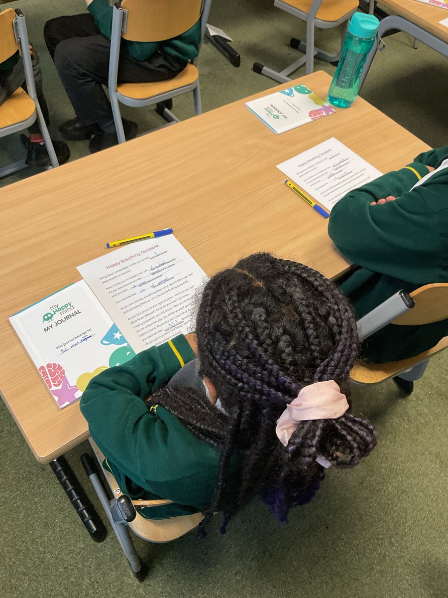 Year 5 have been making their own happy breathing routine during their <a href="/myHappymind_/">myHappymind</a> lesson today.