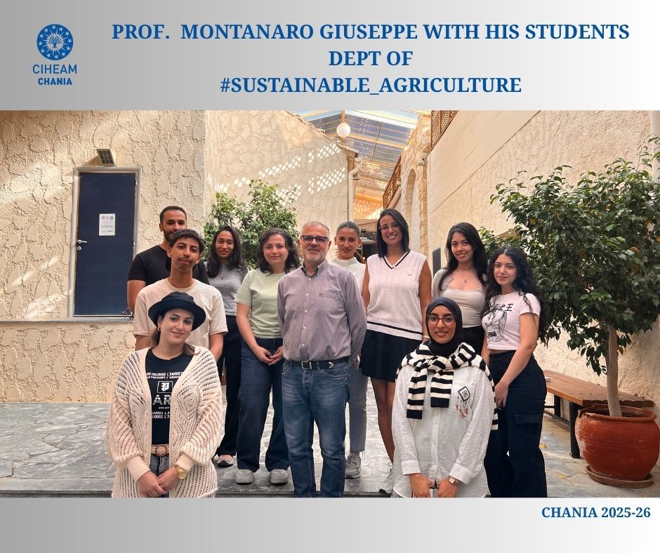 Prof. Montanaro Giuseppe teaches the course of "𝘊𝘭𝘪𝘮𝘢𝘵𝘦 𝘊𝘩𝘢𝘯𝘨𝘦 𝘈𝘥𝘢𝘱𝘵𝘢𝘵𝘪𝘰𝘯 &amp; 𝘔𝘪𝘵𝘪𝘨𝘢𝘵𝘪𝘰𝘯 𝘪𝘯 𝘈𝘨𝘳𝘪𝘤𝘶𝘭𝘵𝘶𝘳𝘦" at CIHEAM/MAICh💼
📸Photo : Prof. Montanaro Giuseppe with the students of the dept. of
#Sustainable_Agriculture