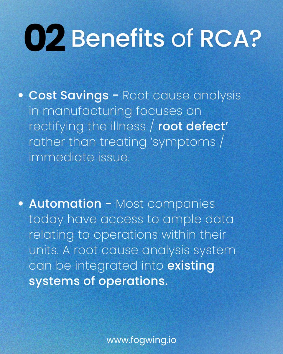 Fogwing_IoT's tweet image. Ever face recurring production issues despite fixing the symptoms? 

Swipe through to see!

Read the full article: fogwing.io/blog/root-caus…

#RootCauseAnalysis #LeanManufacturing #SmartManufacturing #RCA #ContinuousImprovement #OperationalExcellence #ProcessOptimization #Fogwing