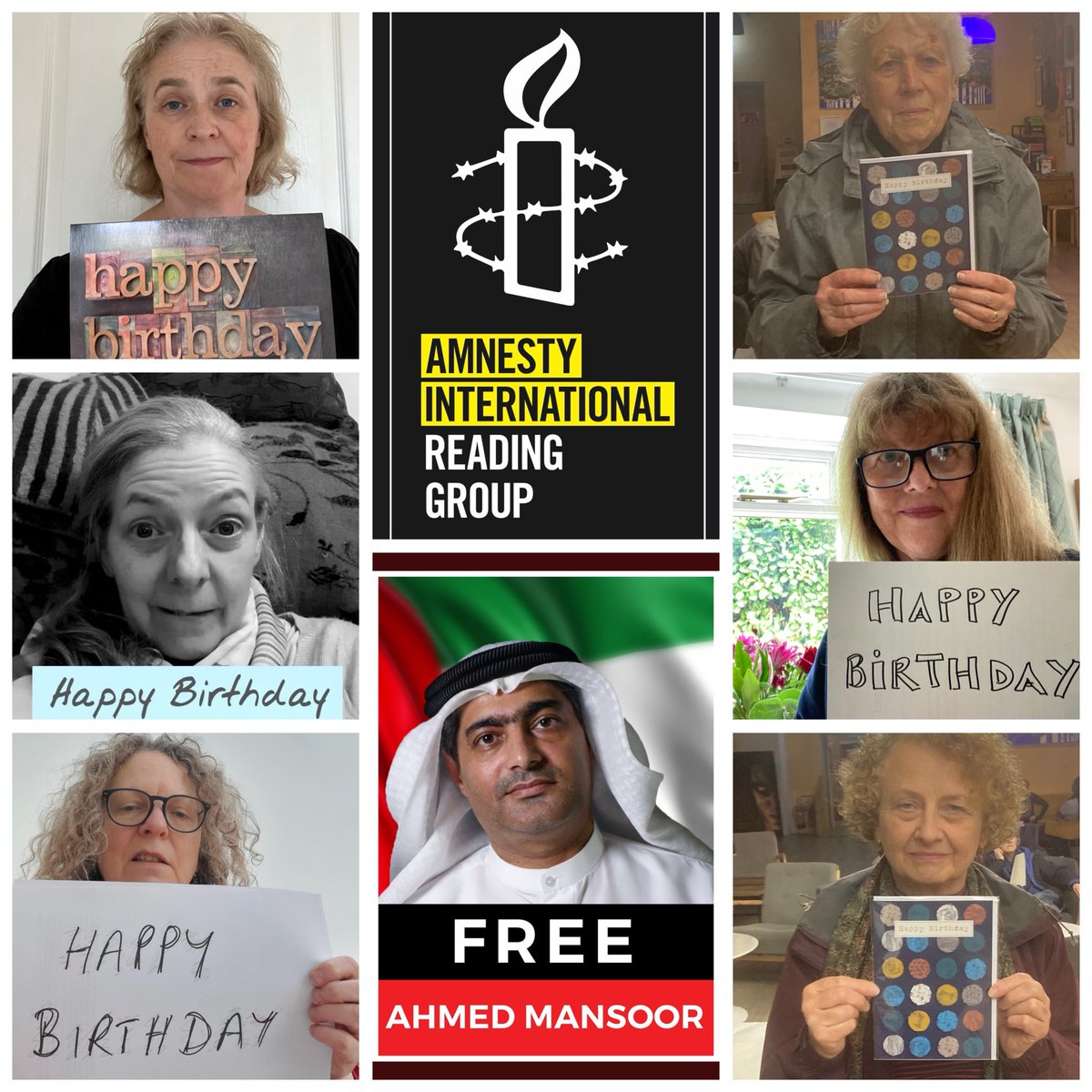 Happy birthday to one of our Prisoners of Conscience, Ahmed Mansour. Ahmed is a husband and a father. He is an engineer, a blogger and a poet - he was known as the UAE’s “last human rights defender”.  
#BirthdayWishes4Ahmed #FreeAhmed.

amnesty.org.uk/actions/FreeAh…