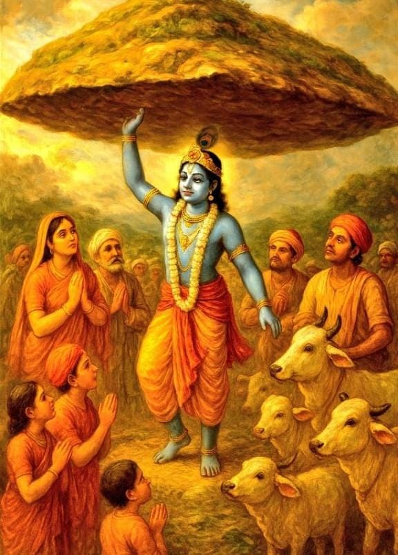 ..........🚩🚩🚩
*प्रकृति प्रेम से परिपूर्ण कर दिया !*
*इंद्र के घमंड को चूर .....कर दिया !*
*बृज के संकट को दूर कर दिया- 2 !!*
🌟🌟🌟🌟🌟🌟🌟🌟🌟🌟🌟
आप सभी को गोवेर्धन पूजा की हार्दिक शुभकामनाएं ......
                      🌳🌳🌳🌳🌳
⛰️🌸⛰️🌸⛰️🌸⛰️🌸