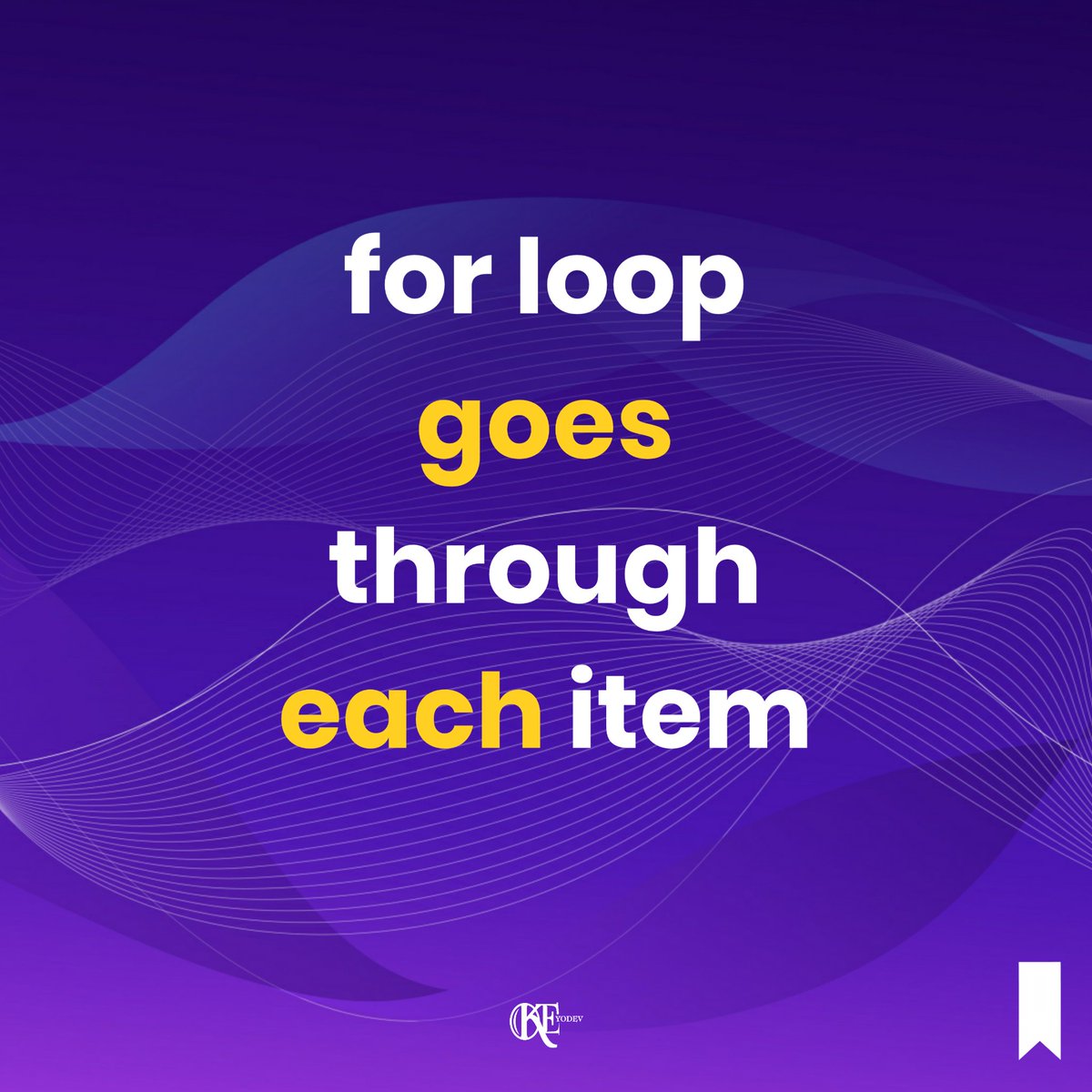 Okeyodev's tweet image. Day 19 of 90

Looping arrays 🔄

for (let i = 0; i &amp;lt; arr.length; i++) { … }

#JavaScript #Arrays #Loops