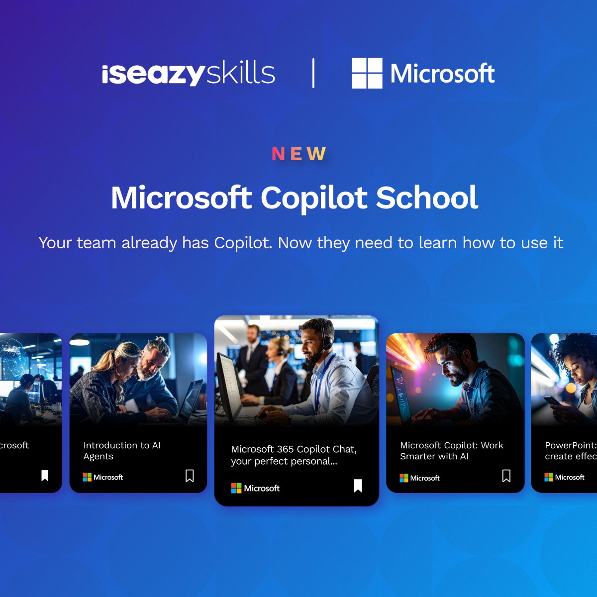 isEazy's tweet photo. 🚀 Now your team can learn how to use Copilot with the Microsoft Copilot School by #isEazySkills — now a Microsoft Training Services Partner.
🎓 Hands-on training, endorsed by Microsoft.
🎮 Real cases, interactive exercises, results from day one. https://t.co/rTtLWghvQc https://t.co/XCSAhKWbw6