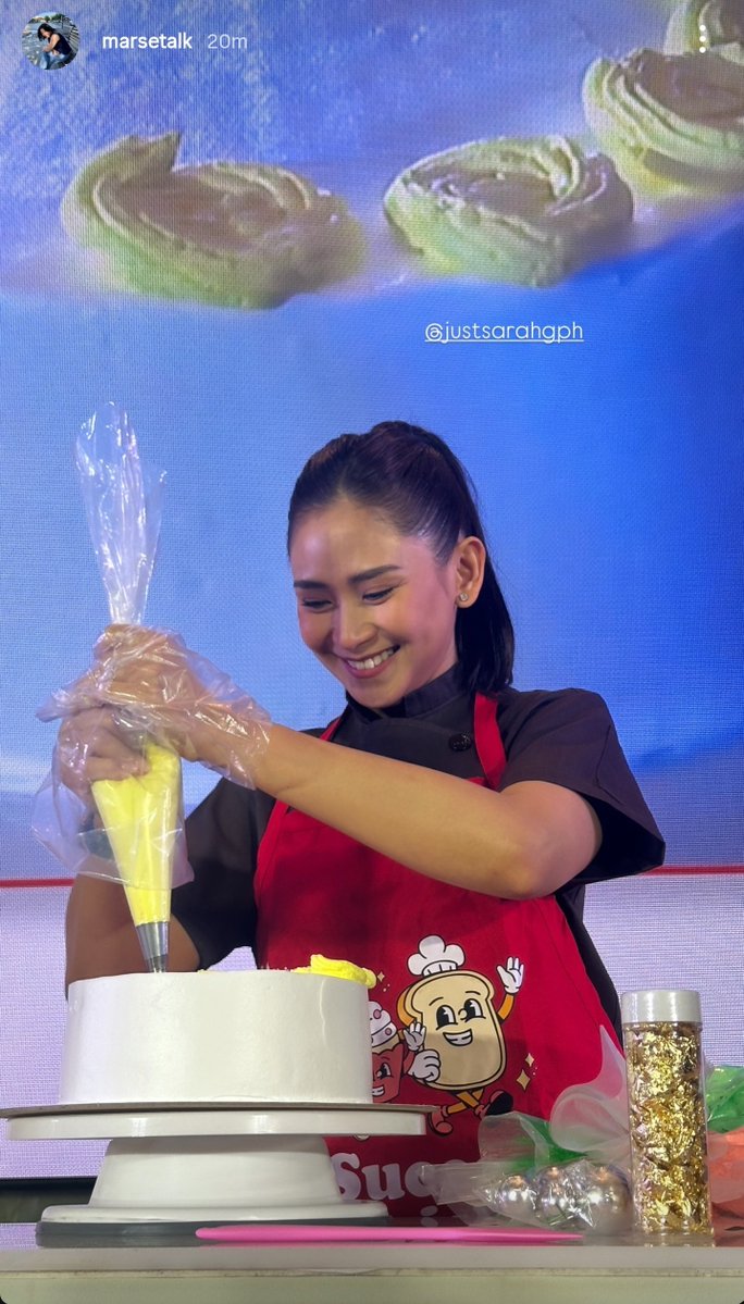Our beautiful pastry chef and bakerist, Sarah Geronimo-Guidicelli. 👩🏻‍🍳 #SarahGeronimo 

📸: <a href="/marsetalk/">ML ✨</a>