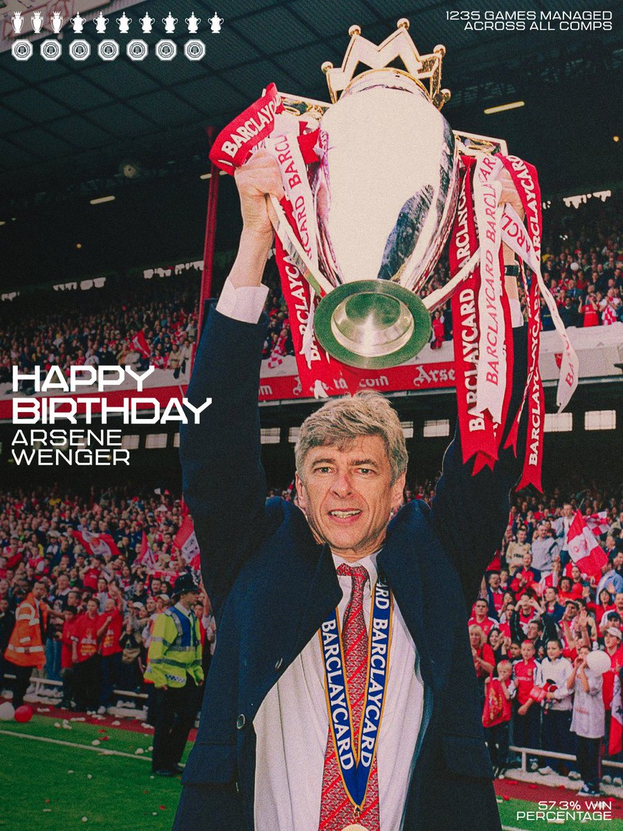 Our innovator. Our invincible. 

Happy birthday, Arsene Wenger ❤️