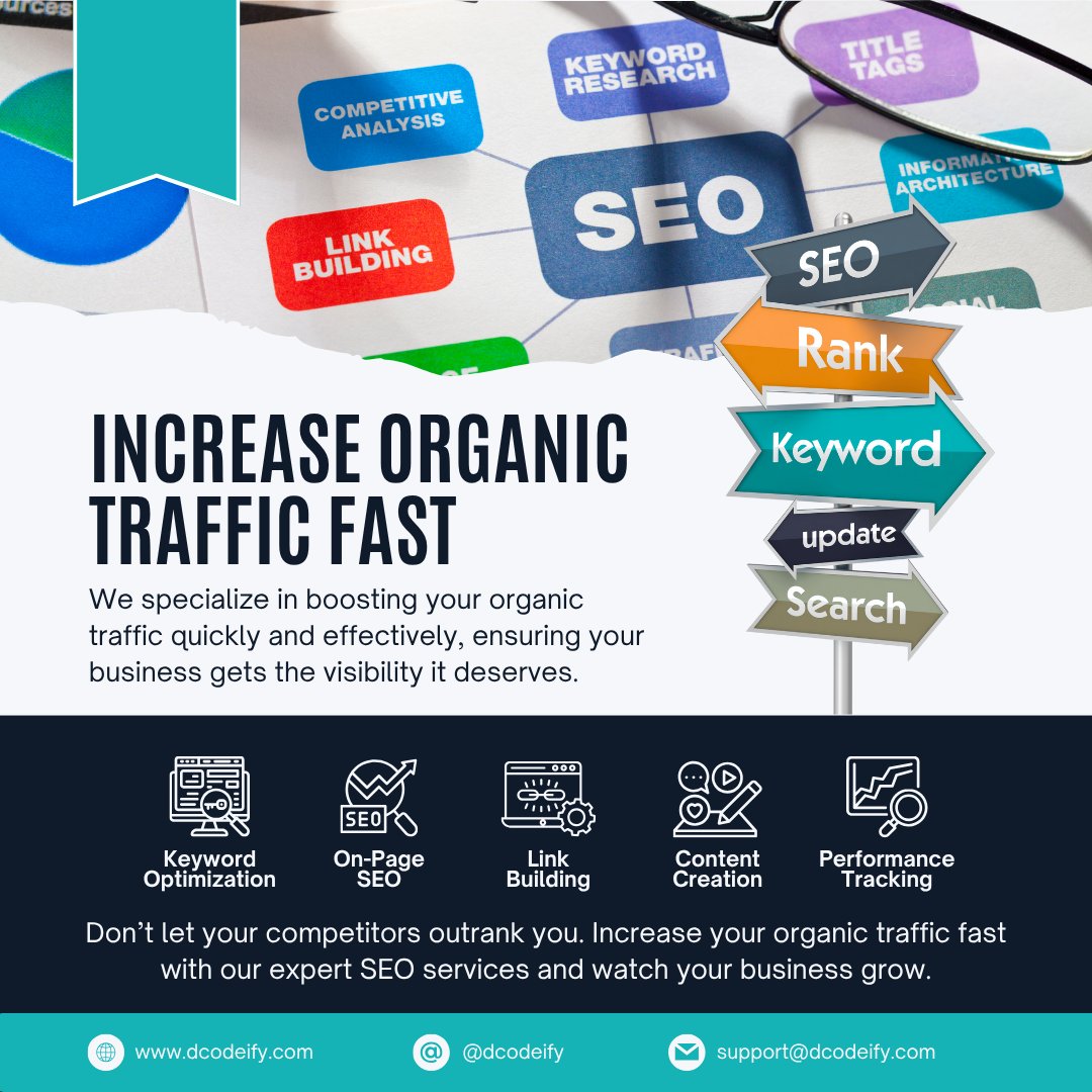 Dcodeify's tweet image. Your competitors aren’t smarter — they’re just ranking higher.
Let’s fix that. 😉
At @Dcodeify , we turn your website into a lead magnet with SEO strategies that bring real traffic, real engagement, and real growth.
#DigitalMarketing #WebDevelopment #AIMarketing #LocalSEO
