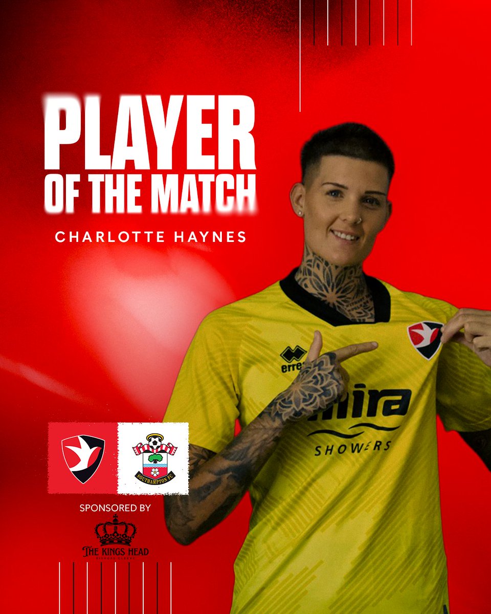 For the second week in a row, our Player of the Match from Sunday's game, sponsored by The Kings Head...

<a href="/CharlotteHGK/">Charlotte Haynes</a>  🧤

#CTWFC #FAWNL