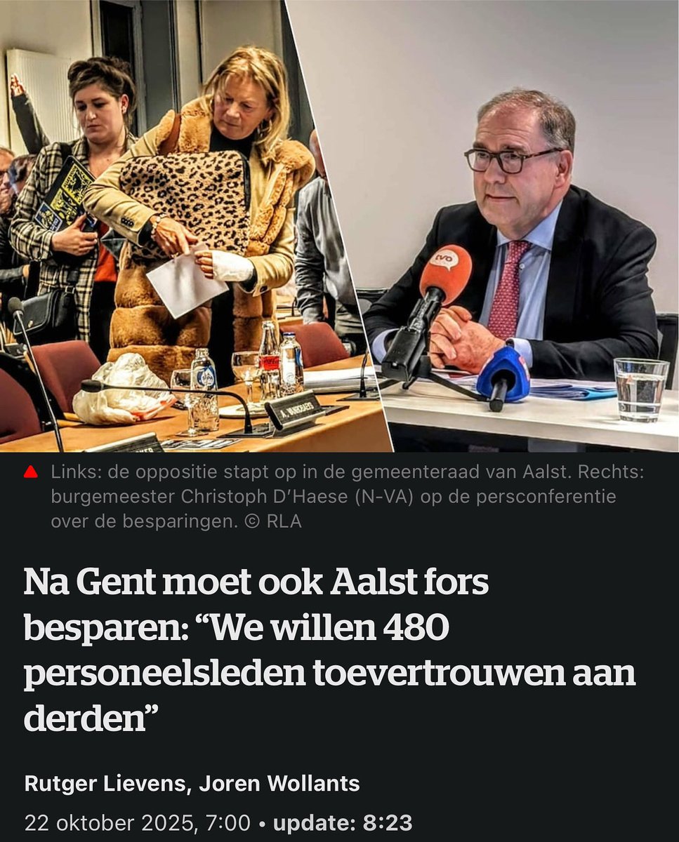 Geen inzage. Geen transparantie. Geen respect.

Het stadsbestuur van Aalst beslist over ingrijpende uitbestedingsplannen zonder dat de gemeenteraad degelijke informatie krijgt.

👉 Geen zicht op de plannen.
👉 Geen documenten ter inzage.
👉 Wel grote gevolgen voor de