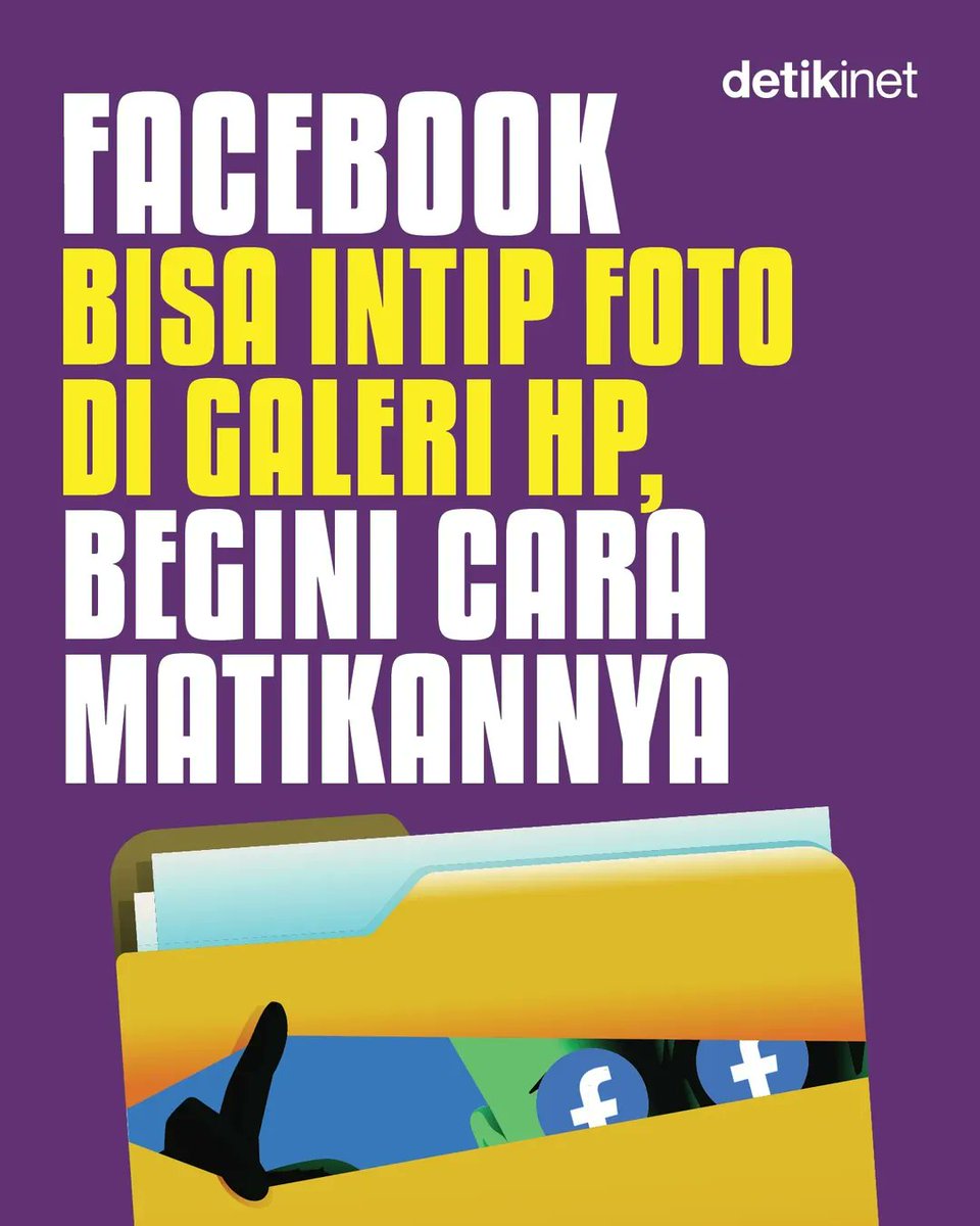 detikinet's tweet image. Hati-hati! Facebook ternyata bisa intip foto di galeri HP. 😱 Meski fitur ini baru tersedia di Amerika Serikat dan Kanada. Tapi tetap waspada ya dan periksa pengaturan aplikasi secara berkala. #tips #trick #facebook #meta #privasi