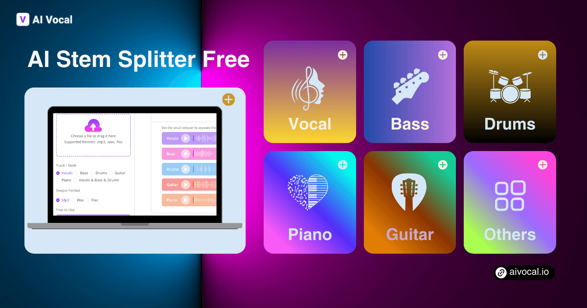 aivocalio's tweet photo. Producers, DJs, remixers — meet your new secret weapon.

🎚️ Extract vocals for a mashup.
🎸 Remove drums for karaoke.
🎹 Split stems for sampling.
All powered by AI magic → https://t.co/1bctvxBxxr https://t.co/6IcG73vNVp