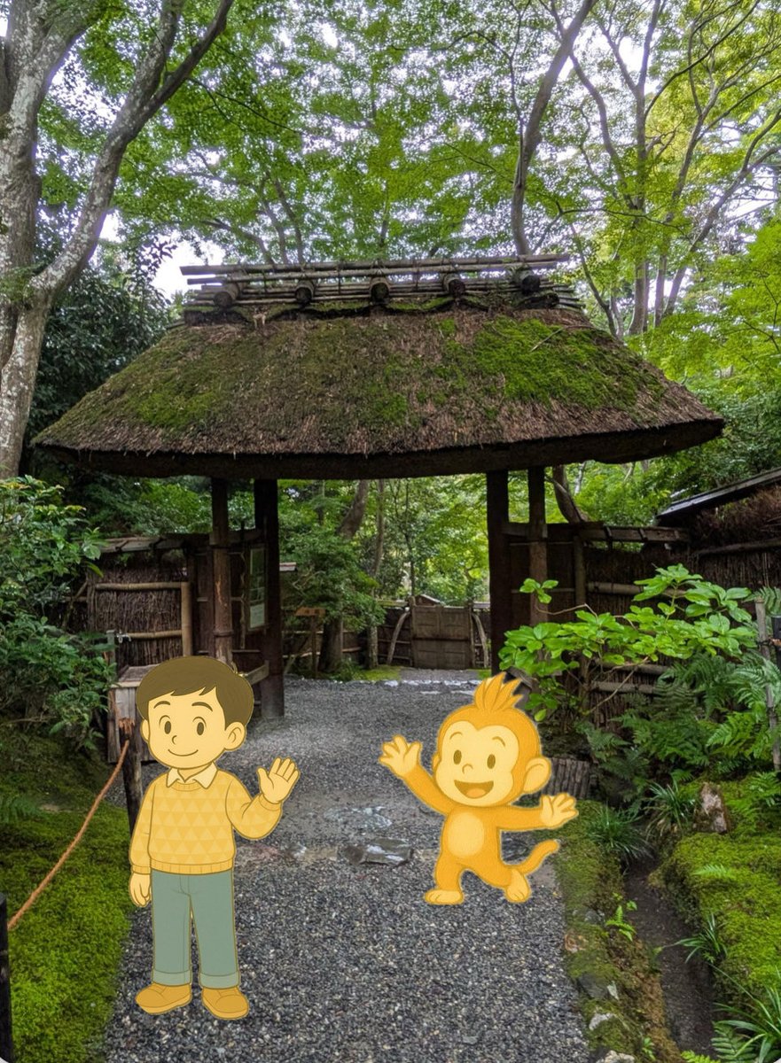 dV693wLRNPJD5wM's tweet image. 👦🏻Here we are at #Gio-ji #Temple!
🐒Are you the #guide?
👦🏻Yes, I am!
🐒 I want to try too!✨
They’re practicing for the future — when the two of them will guide visitors from around the world to #TheStone. 🌏💫