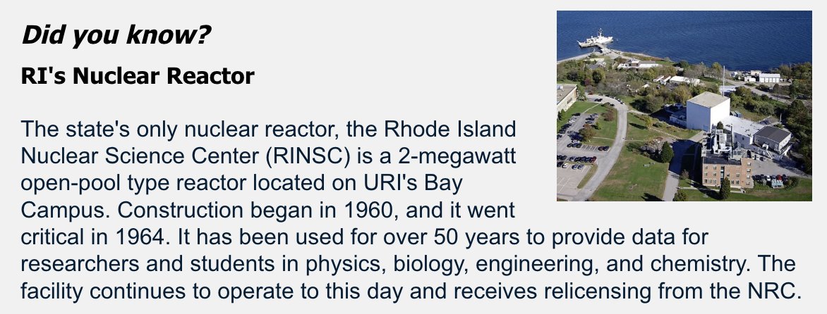 RINewsToday's tweet image. Did you know?
#nuclear #URI #NuclearReactor