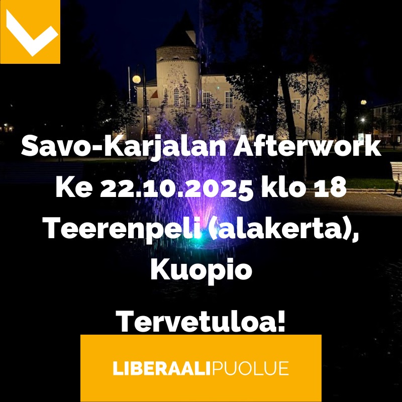 Tänään afteroidaan. Tuu mukaan/kaljalle/jutulle. Mukana <a href="/jarmovarkaus/">Jarmo Peltola</a> <a href="/Liberaalipuolue/">Liberaalipuolue</a>