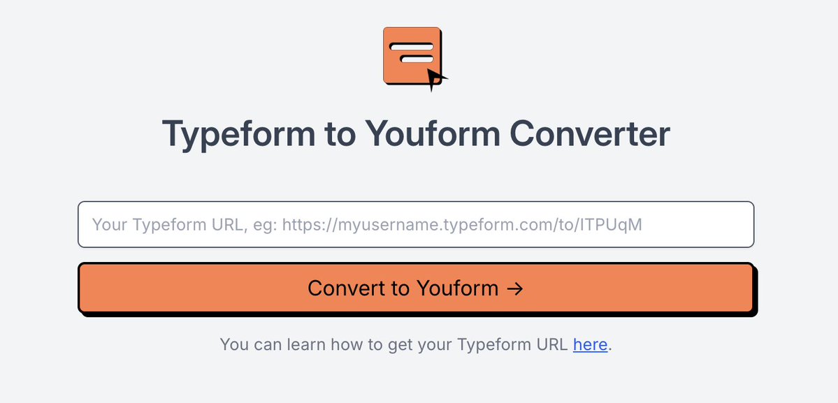 themkmaker's tweet image. If you are creating something where there are already big players, don't just tell your users you are "the best alternative". Give them a one click option to try. We have a one-click Typeform to Youform converter and 1000s of users has converted their forms