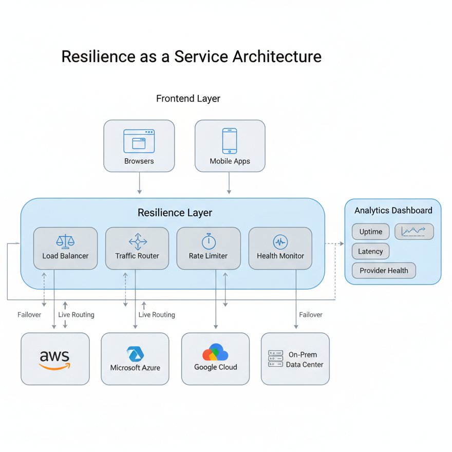 zakdandachi's tweet image. 💡Multi-cloud provider Resillient-as-a-Service business idea.
Most applications depend on a single cloud or server stack, which means one outage can bring everything down. Resilience as a Service introduces an intelligent middle layer that balances load, reroutes traffic, and…