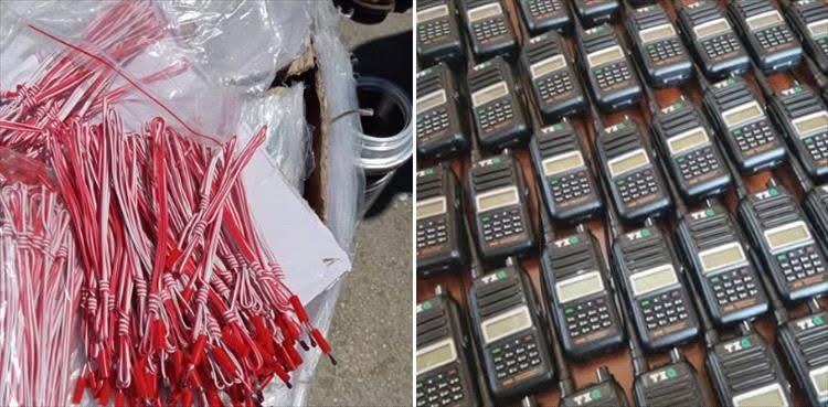 أعلنت مصلحة الجمارك في منفذ صرفيت بمحافظة #المهرة الحدودي مع #سلطنة_عمان، ضبط شحنة مصدرها الصين وتحتوي على أدوات تفجير وأجهزة اتصالات لاسلكية، بالتعاون مع الجهات الأمنية والعسكرية، وكانت الشحنة في طريقها إلى مليشيا #الحوثي المدعومة من إيران.