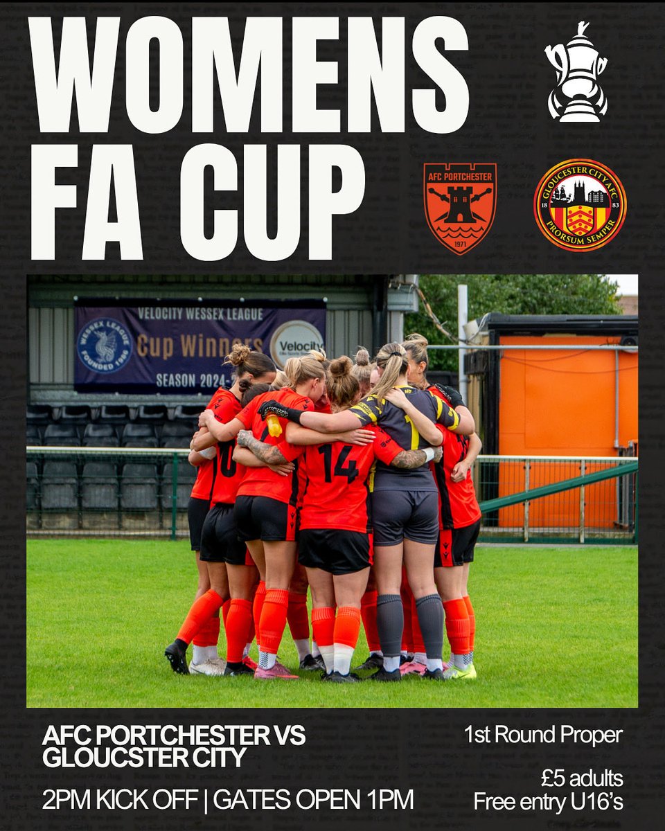 🏆 FA Cup weekend is here!

Our First Team host Gloucester City this Sunday in the First Round Proper at The OnSite Group Stadium.

Set to be a great, entertaining game — refreshments available! 🍔☕️

📅 26 Oct | ⏰ 2PM KO | £5 Adults | U16’s Free