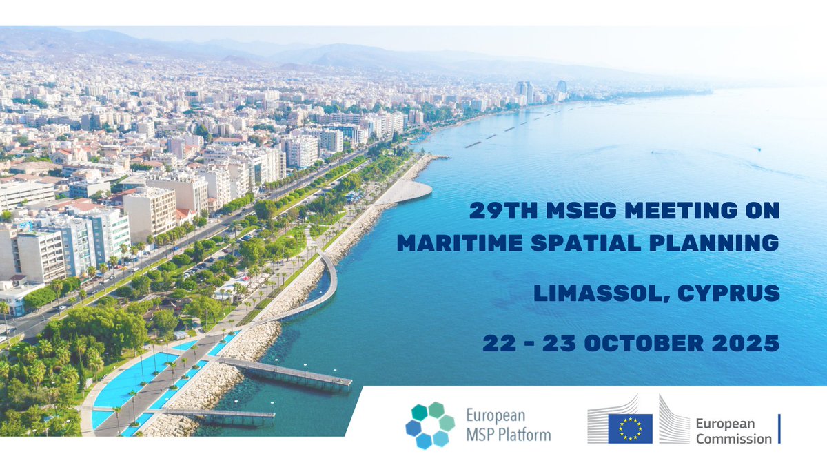 EU_MSP_Platform's tweet photo. #MSP in Action!
๐ We received a warm welcome from Cyprus and the @maritimeCyprus for the 29th Member States Expert Group meeting on MSP, alongside the workshop on #MSPStudy, supporting the MSP Implementation Report and the #EU Ocean Act.
๐น@EU_MARE @cinea_eu https://t.co/Cxj50BWgXH