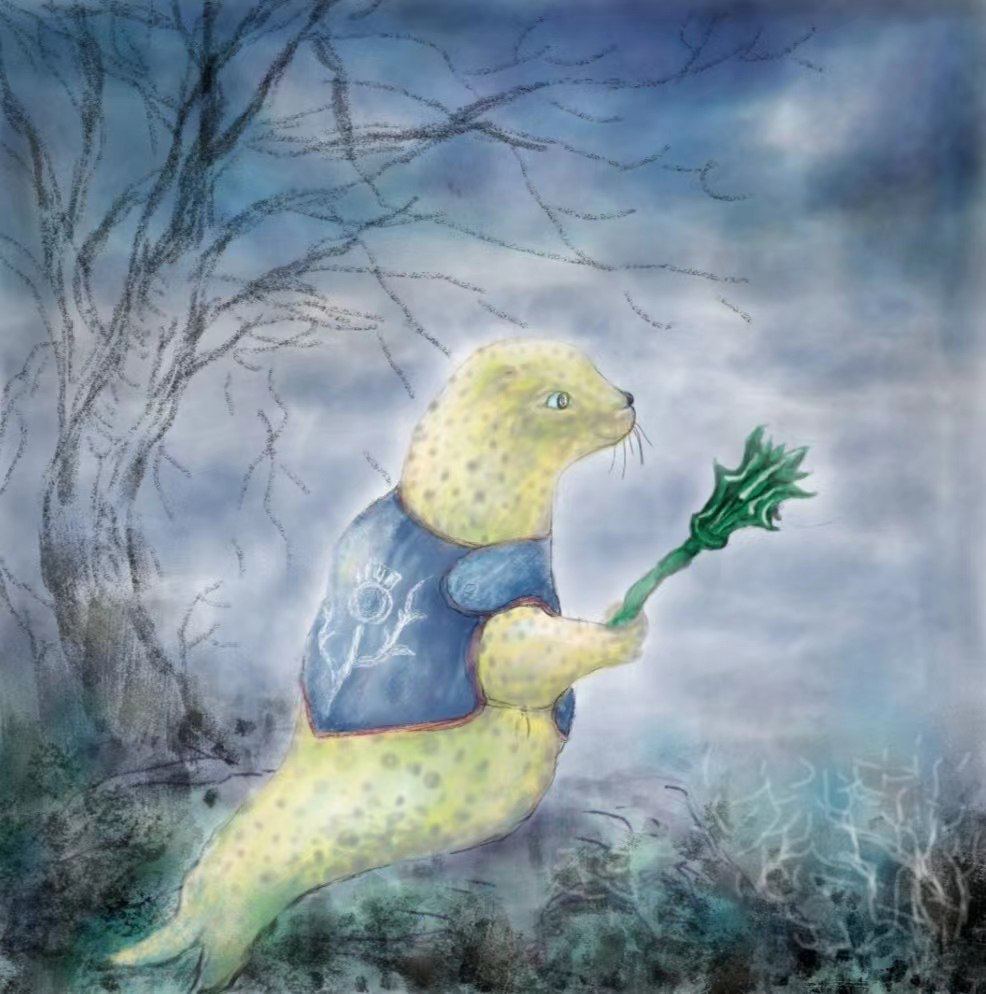 Single_Use_Seal's tweet image. This mystical Seal sage (by Ayuwen) parts the mists of time to peer into the future of #RGB. 

Can he predict what comes next to earn some #Bitcoin or $USDT?