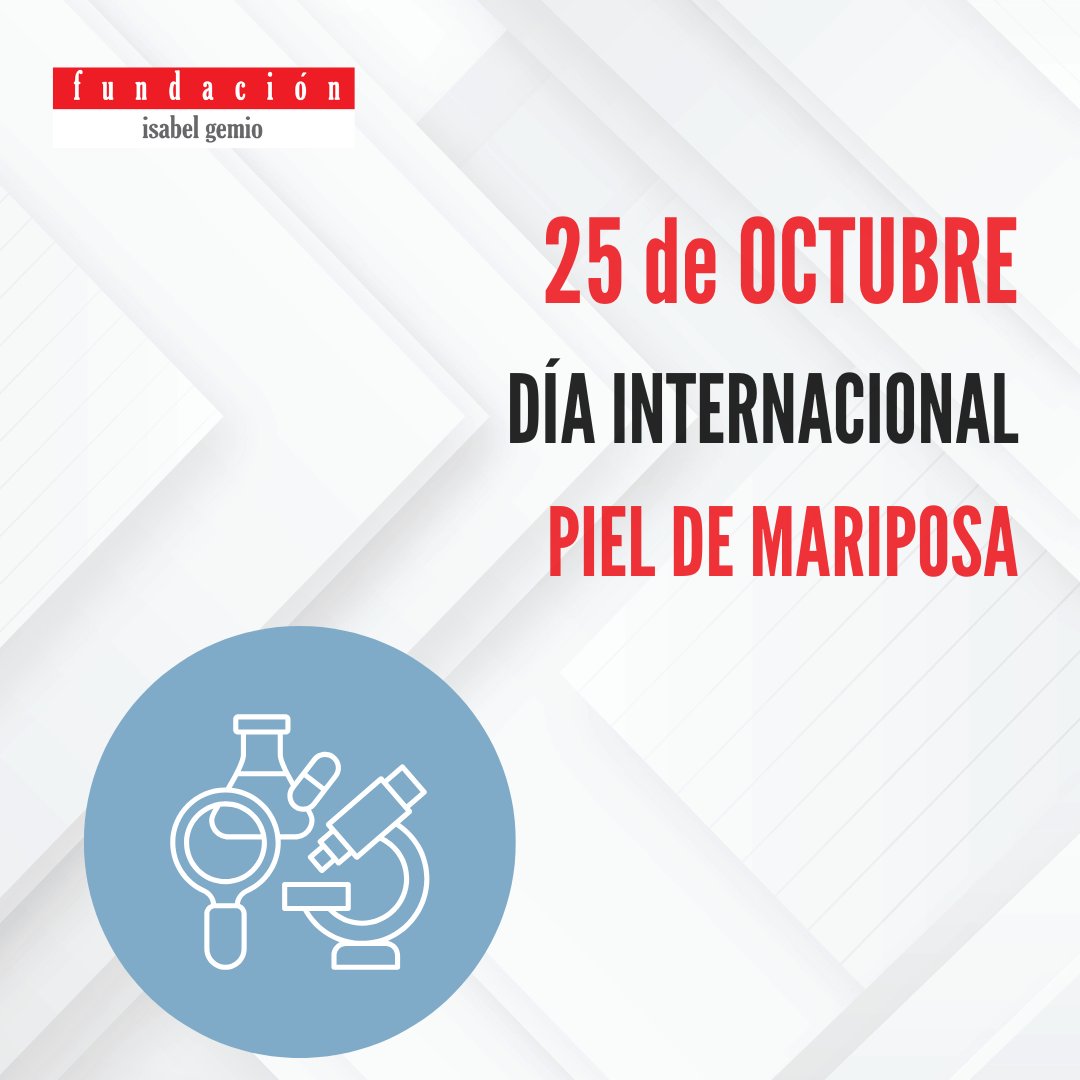 🦋 25 de octubre, Día de la #EpidermólisisBullosa. Desde <a href="/FundIsabelGemio/">Fundación Isabel Gemio</a> apoyamos la ciencia que da fuerza y esperanza a las “pieles de mariposa” 💙🔬