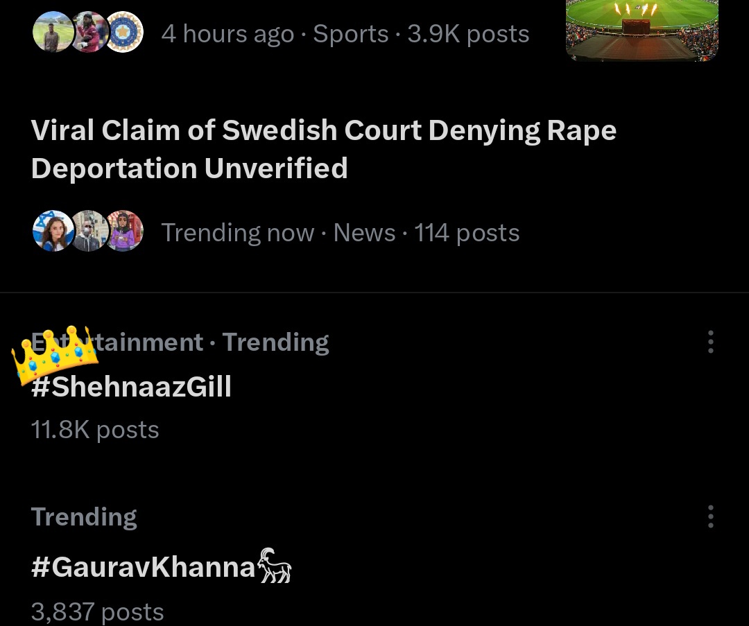 sidnaaz_cg's tweet photo. IKK KUDI TRAILER OUT NOW 
is Trending at 12th rank in India ❤️🫶🏻

#ShehnaazGill #IkkKudi https://t.co/aiseIZQ9oV