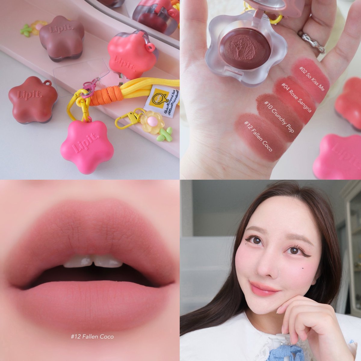 Lip It x Worshi น่ารักมากกกกกกกก แค่แพคเกจก็ซื้อแล้วจ้า ความลูกเล่นใดเอยที่มากกว่าเครื่องสำอางอะ น้องเอามาห้อยเป็นพวงกุญแจได้ด้วย ห้อยโทรศัพท์ก็ได้ พกไว้เติมเก๋ๆ แล้วน้องทาได้แบบ ตา แก้ม ปาก เนื้อมูสนุ่มๆ ละมุนใจมากแก มีทั้งหมด 12 สีนะ แต่เอามาสวอชให้ดู 4 สีก่อน

#LipitXWorshi