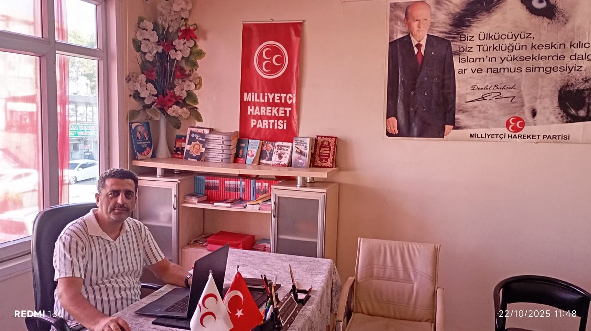 Milliyetçi Hareket Partisi Nizip İlçe Başkanlığı Bugünkü Nöbet Sırasını (22/10/2025) Yönetim Kurulu Üyemiz Mehmet Akif YENİDOĞDU Yerine Getirmektedir. Hayırlı Çalışmalar Diliyoruz. 

Davut KARABACAK 
M.H.P. Nizip İlçe Başkanı