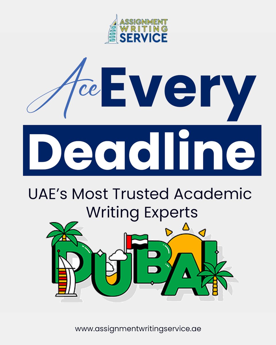 Assignment_Ae's tweet image. Ace Every Deadline! UAE's Most Trusted Academic Writing Experts That Guarantees Quality Work.
Start Aceing At: assignmentwritingservice.ae
#assignmentserviceuae #UAEStudents #uaeuniversities #academicwriting #DeadlineHelp #studentlife #StudyHacks #fypシ゚ #trendingpost #uae