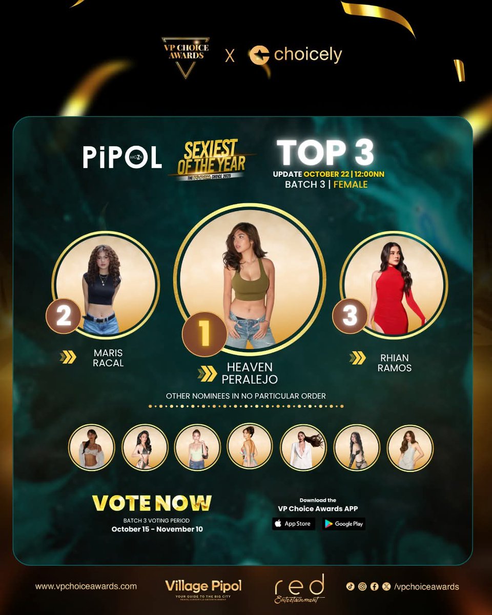guuyyys please vote here. Pang top 2 si Maris 🙏 Kindly vote if may time po kayo sa app ng VPCA.
