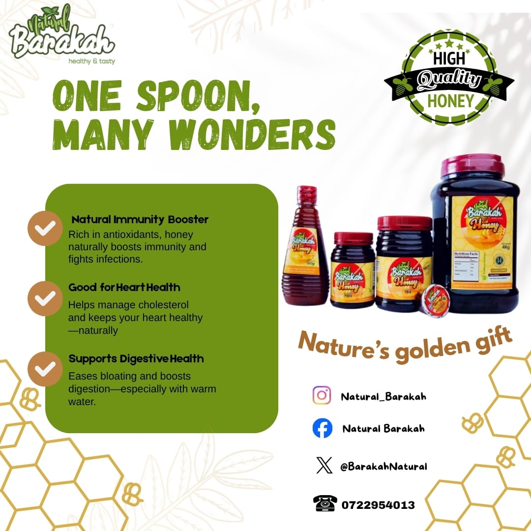 What can Good quality  Honey do for you? More than you think from Glowing skin to a Healthy immune and Energy boost for every day 🍯💛!
Order today via Call/WhatsApp - 0722954013.

#NaturalGoodness #HoneyBenefits #PureHoney #HealthyLiving  #Superfood #KenyanHoney #WellnessJourney