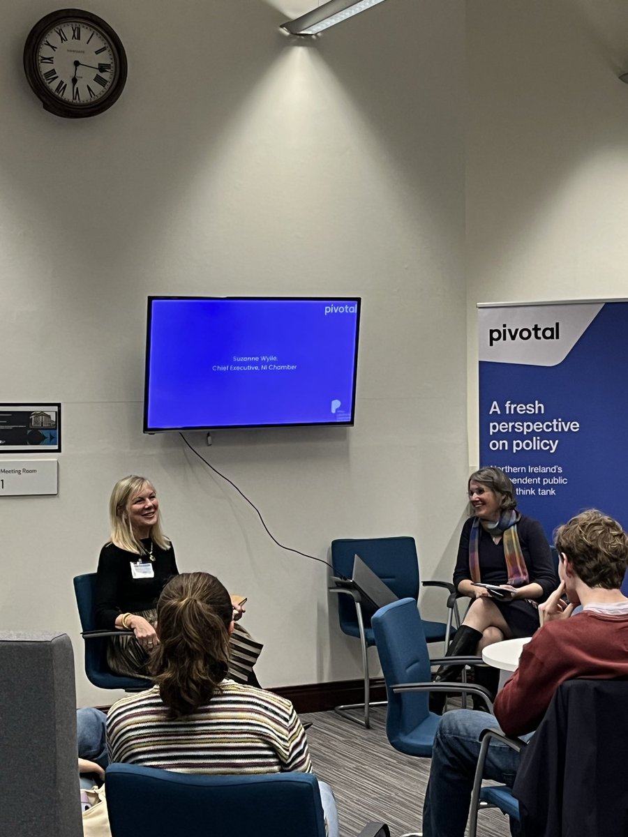 pivotalpolicy's tweet photo. It’s hard to believe we are halfway through the PLDP already!

Thanks to @SuzKatW @NIChamber for speaking to our cohort last night about her varied career and how to make a lasting difference. https://t.co/JVELboqmxC