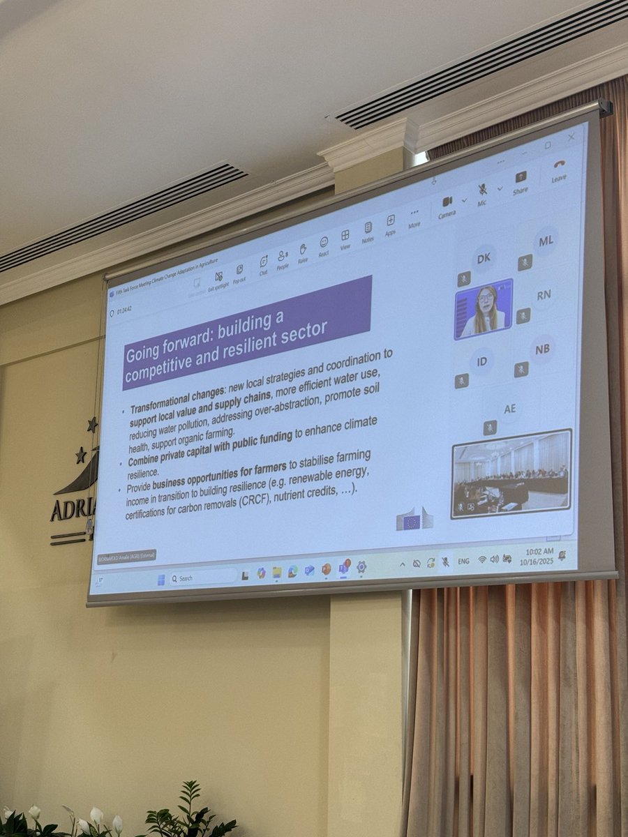 🌍 Regional Task Force Meeting on #ClimateChange Adaptation in Agriculture held in Durrës brought together 50+ experts from the WB. 
Key focus: better data, stronger integration of adaptation into agri policies &amp; to train 150 advisors by 2026. #RegionalClimatePartnership