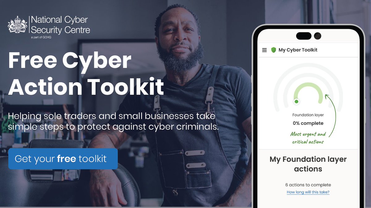 RT <a href="/NCSC/">NCSC UK</a>: Start protecting your business online. See our online business toolkit designed to help sole traders &amp; small organisations who are new to the subject: ncsc.gov.uk/news/small-bus…