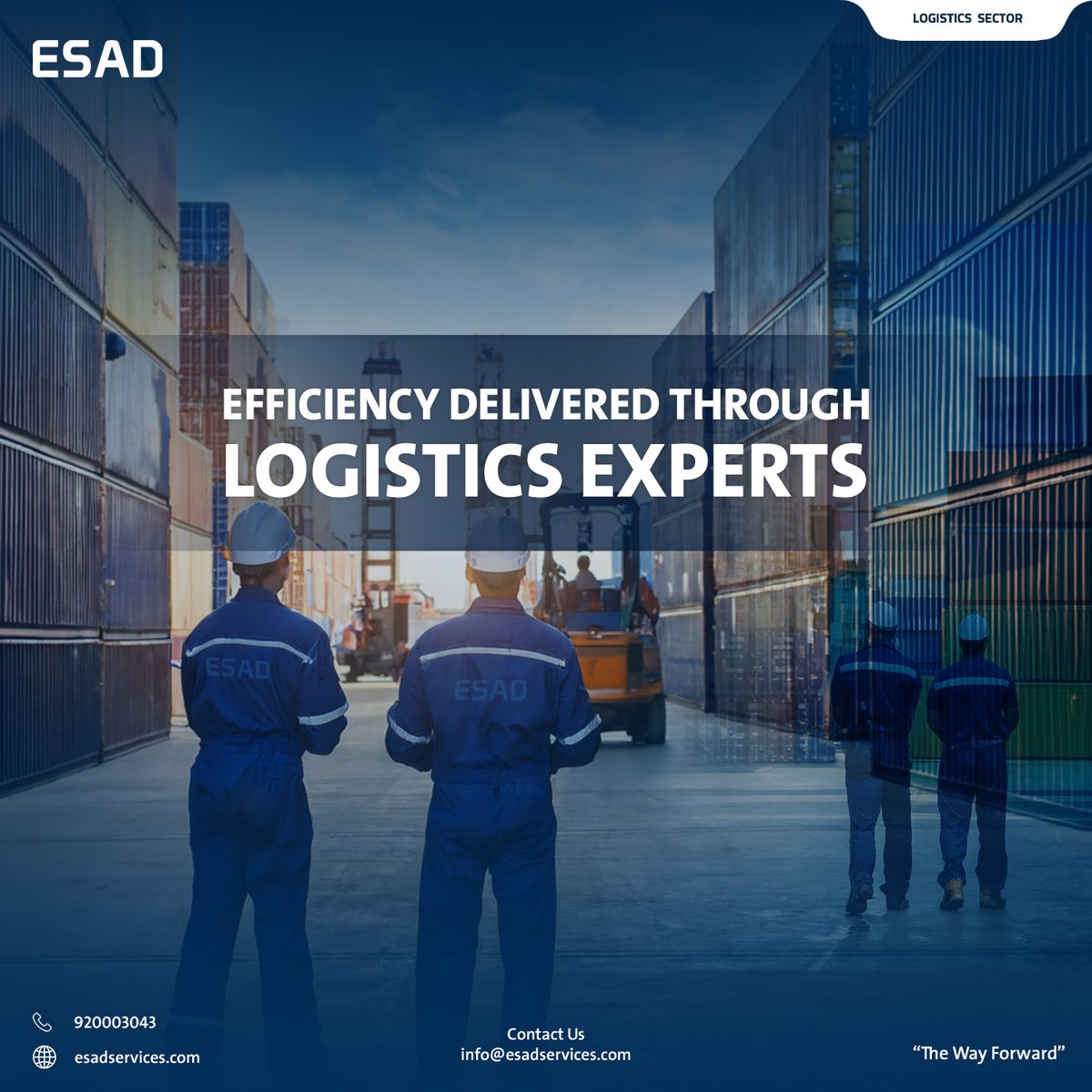EsadServices's tweet image. Behind every smooth Supply Chain is a team of skilled Logistics professionals ensuring Efficiency, Accuracy, and Reliability at every step.
At Esad, we connect businesses with the right Logistics talent to keep Operations moving forward.

#LogisticsSector
#ESADIS
#QualityService