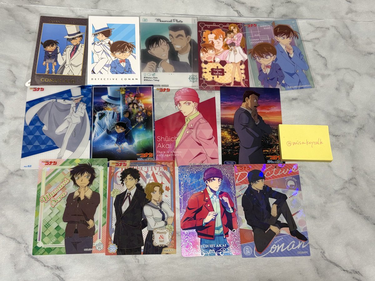 misa_keytalk's tweet photo. 【買取、譲渡】
コナン　カード　

【譲】画像参照

【求】金額提示+送料

5以上のお取引のみ
検索からでもお気軽にお声がけください。

メルカリでも出品中ですので、メルカリが先に動いた場合はお断りさせていただきます。 https://t.co/5r55iVpBgd