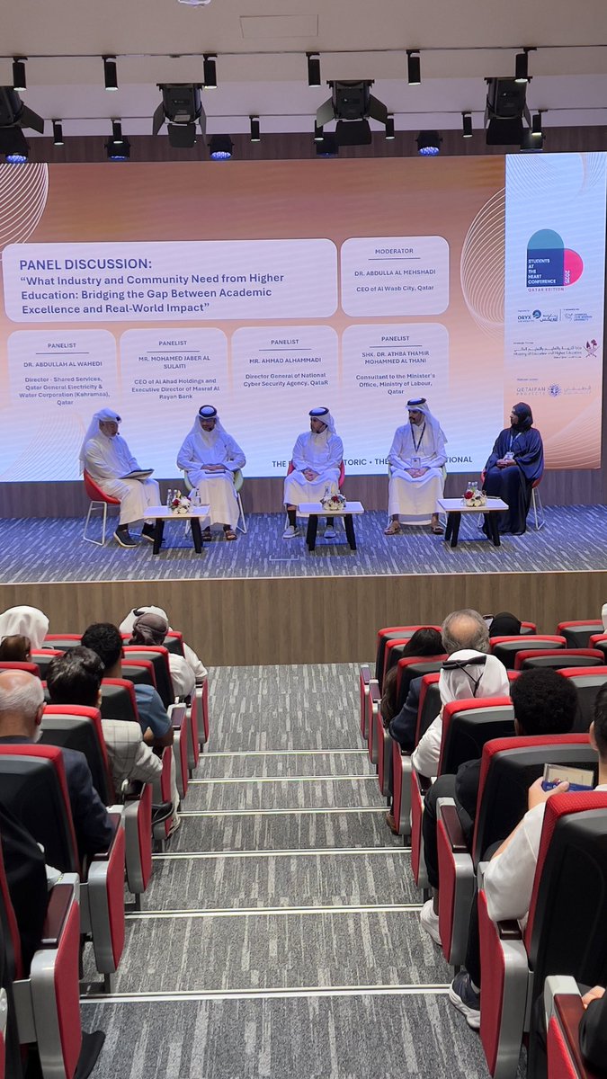 لحظة تاريخيّة!

انطلاق مؤتمر الطلاب في القلب في جامعة أوريكس لأول مرة خارج بريطانيا! منصة تعليمية جمعت أكثر من ٢٠٠ مشارك من قادة التعليم والصناعات من جميع أنحاء المنطقة لإحداث ثورة في قطاع التعليم. 
فخورون بشراكتنا مع <a href="/LJMU/">Liverpool John Moores University</a> <a href="/Qatar_Edu/">وزارة التربية والتعليم والتعليم العالي</a> والراعي البلاتيني <a href="/Qetaifan/">Qetaifan Projects</a> 

#SATH_QR2025